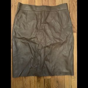 Vintage Akris Punto Lamb Leather Skirt